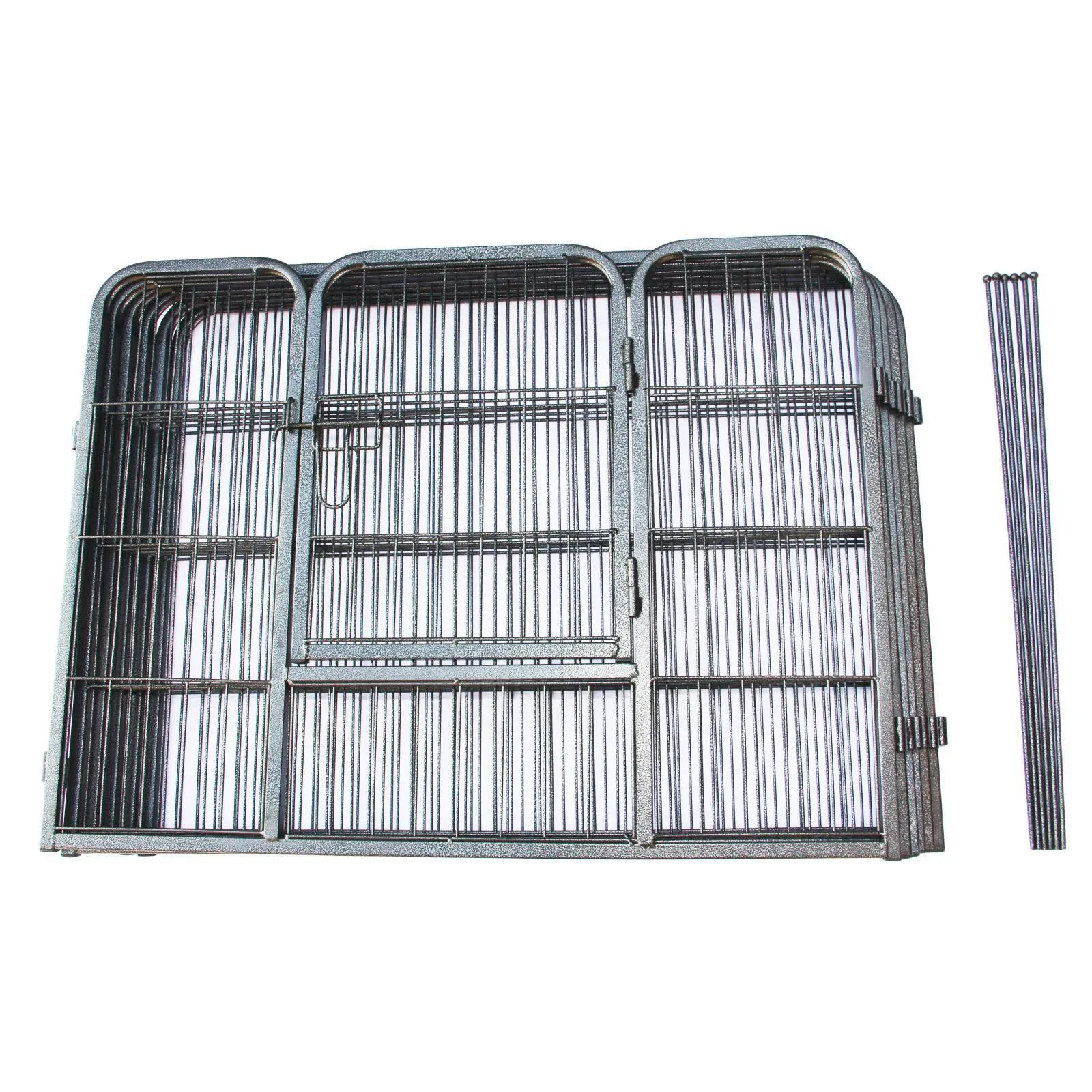 2 x 6 Panel Heavy Duty Pet Dog Puppy Cat Rabbit Exercise Playpen Fence (60 cm)