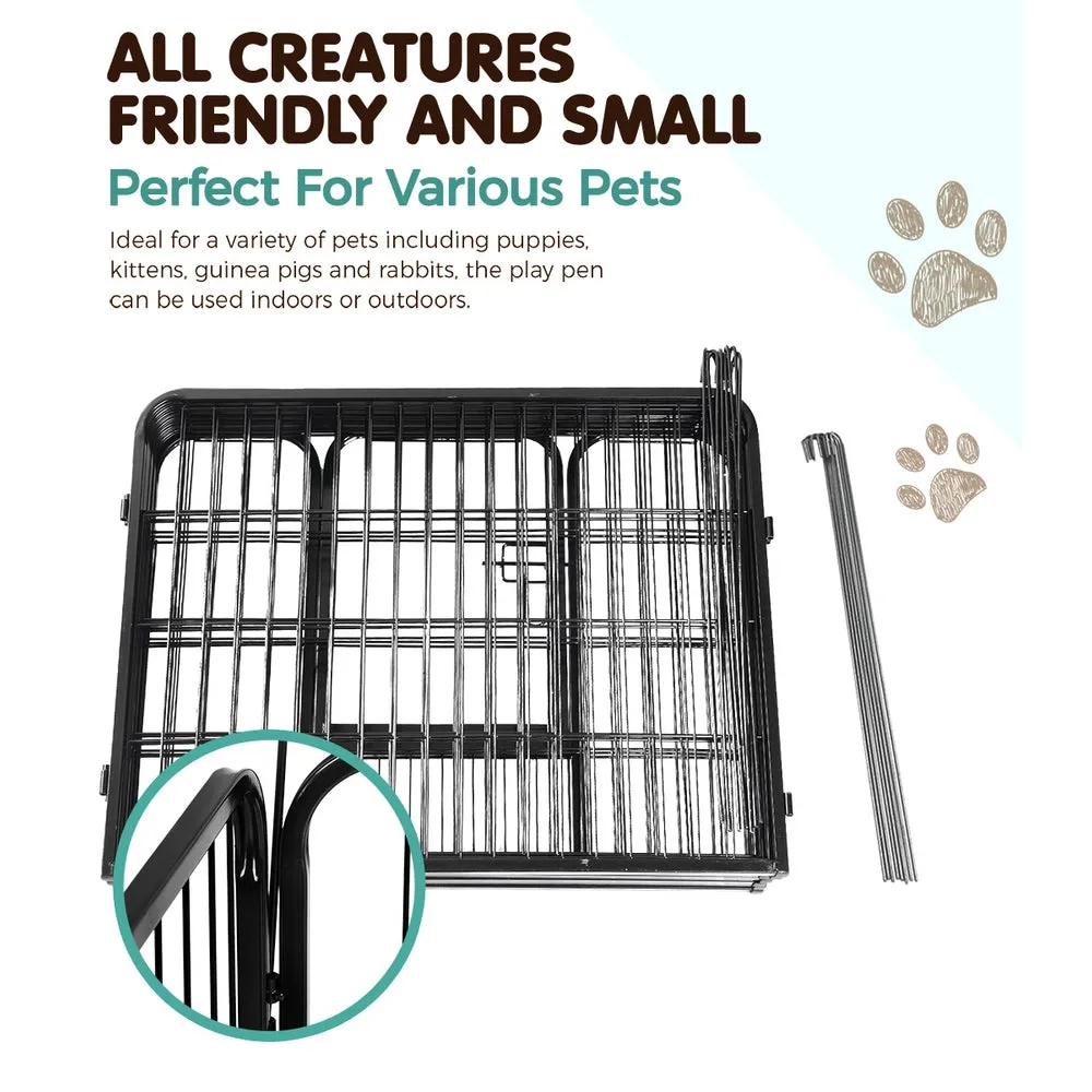 24" 8 Panel Dog Playpen | Pet Exercise Cage Enclosure Fence Play Pen