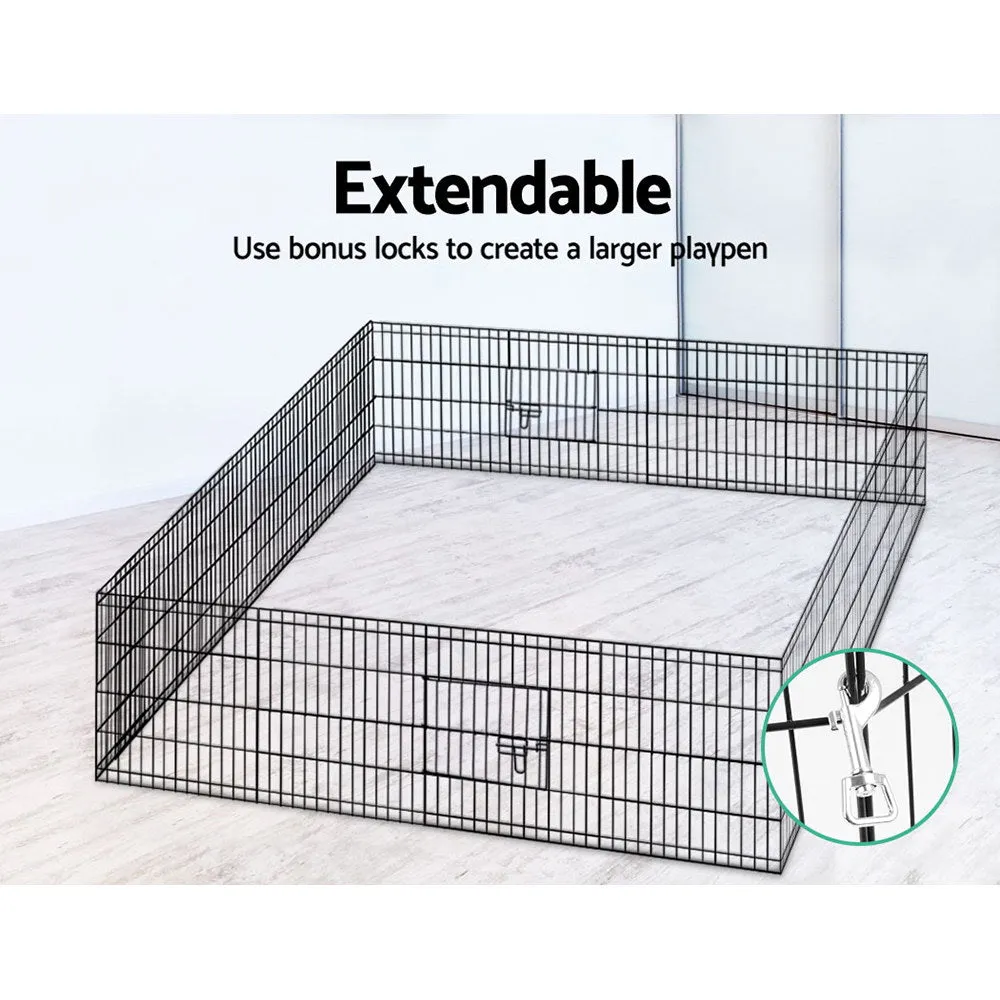 24" 8 Panel Dog Playpen | Pet Fence Exercise Cage Enclosure Play Pen