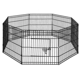 24" 8 Panel Dog Playpen | Pet Fence Exercise Cage Enclosure Play Pen