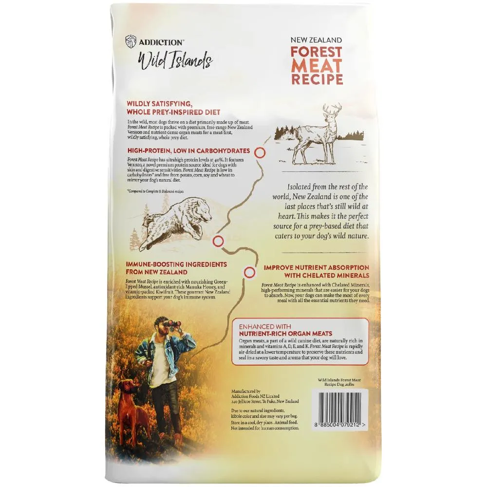 25% OFF: Addiction Wild Islands Forest Meat Venison, Fish & Beef Grain Free Dry Dog Food