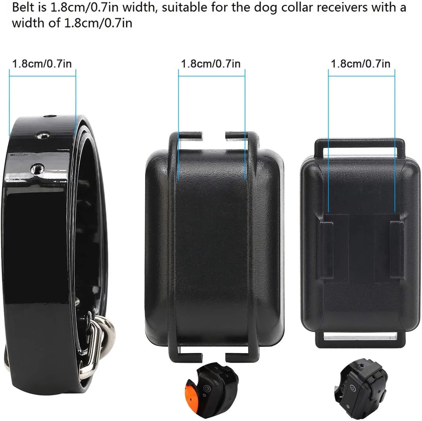 27  X  Replacement Dog Collar Strap Band w/Double Buckle Loop - All Brands Pet Training Bark, Shock, e-Collars and Fences. Wide Variety of Bold Standard Colors and Reflective Choices.