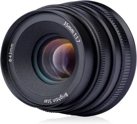 35mm F1.7 Lens for Fujifilm XF-Mount Mirrorless Cameras, APS-C Manual Focus Large Aperture Prime Humanistic Lens Fit for XT5, XT4, XT30, XPRO3/2, XT200, XS10, XA7, XE4, XH1(Black)