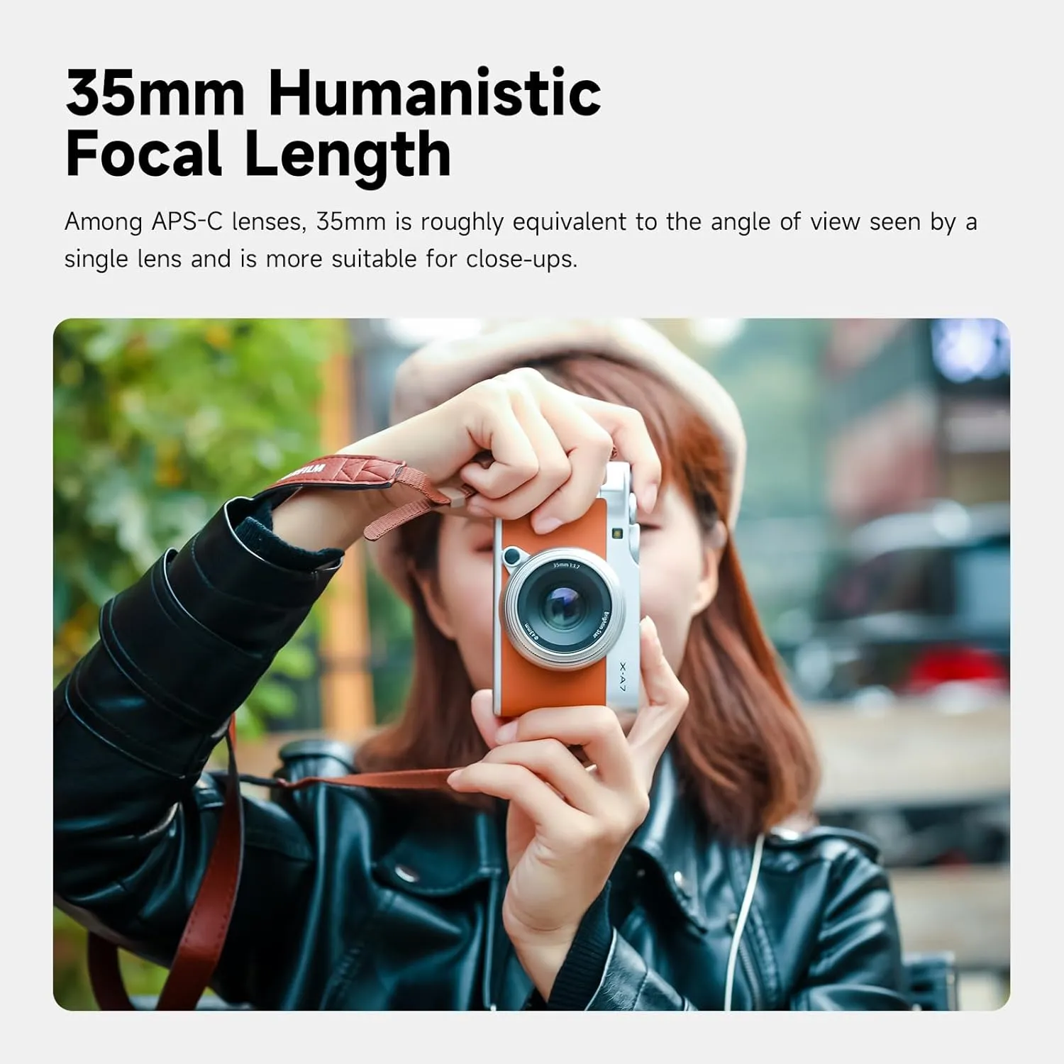 35mm F1.7 Lens for Fujifilm XF-Mount Mirrorless Cameras, APS-C Manual Focus Large Aperture Prime Humanistic Lens Fit for XT5, XT4, XT30, XPRO3/2, XT200, XS10, XA7, XE4, XH1(Black)