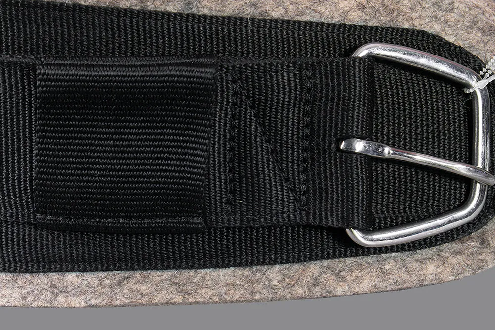 36 In Hilason Western Horse Heavy Duty Felt Saddle Girth Cinch Black / Grey