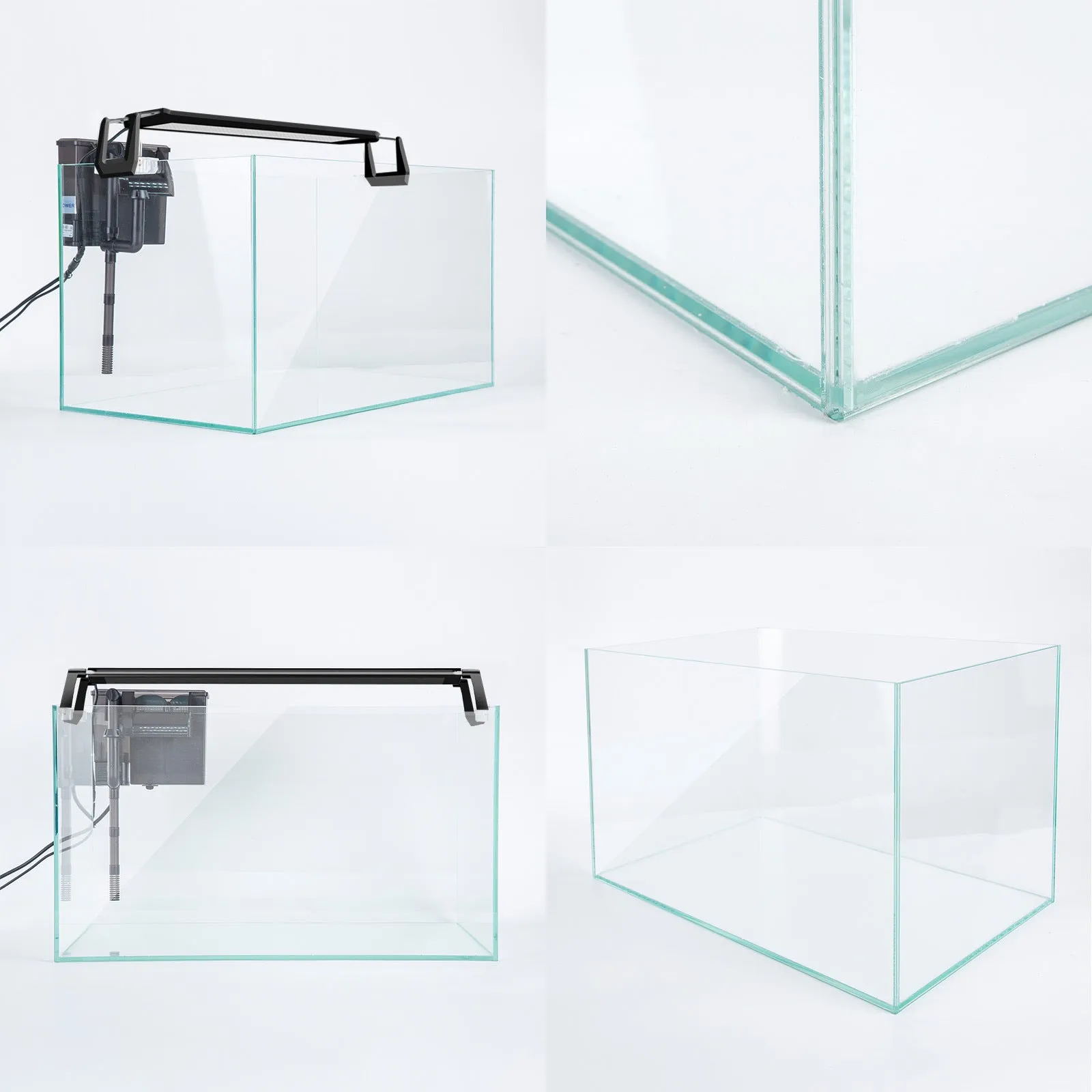 70L Starfire Glass Aquarium Set, LED Light, Filter - Dynamic Power