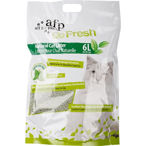Afb Natural Cat Litter 2.7Kg/6L-Green Tea Scent