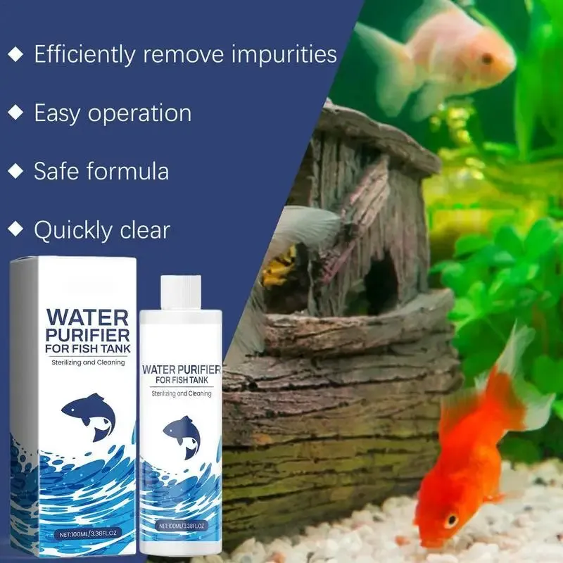 Aquarium Water Conditioner Mild Water Clarifier Safe Liquid Cleaner Long Lasting Effective Water Conditioner For Clear Fish Tank