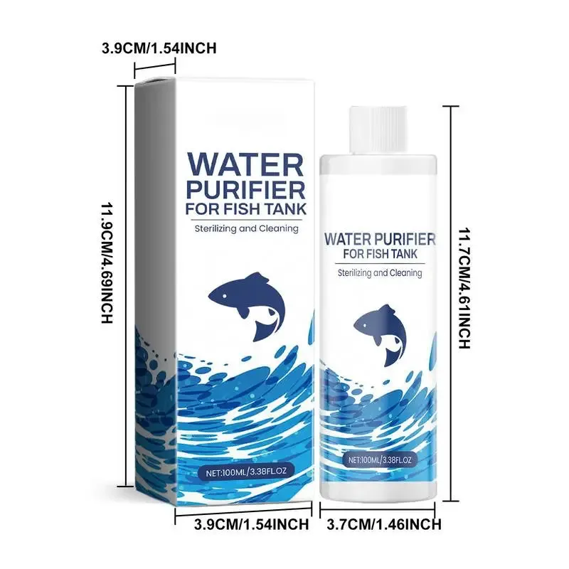 Aquarium Water Conditioner Mild Water Clarifier Safe Liquid Cleaner Long Lasting Effective Water Conditioner For Clear Fish Tank