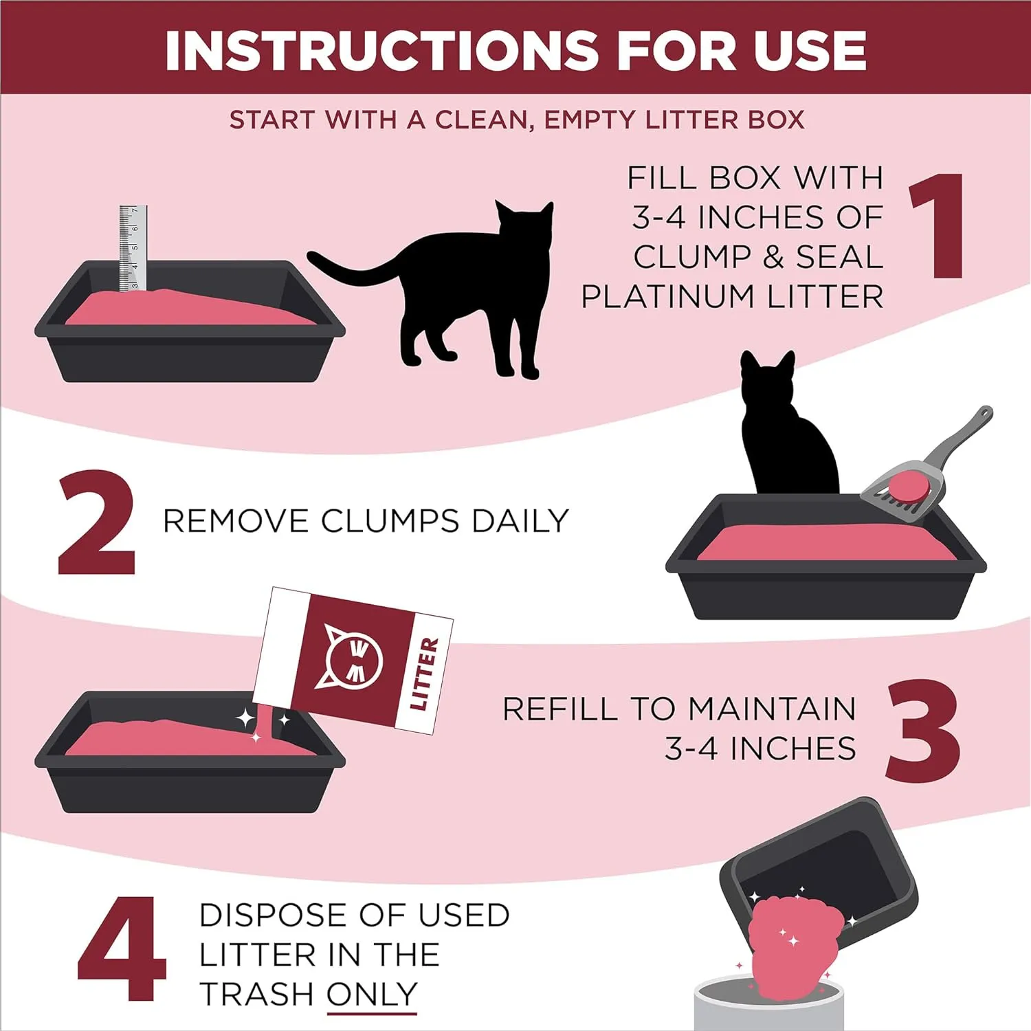 ARM & HAMMER Clump & Seal Platinum Cat Litter, Multi-Cat, 40 lb