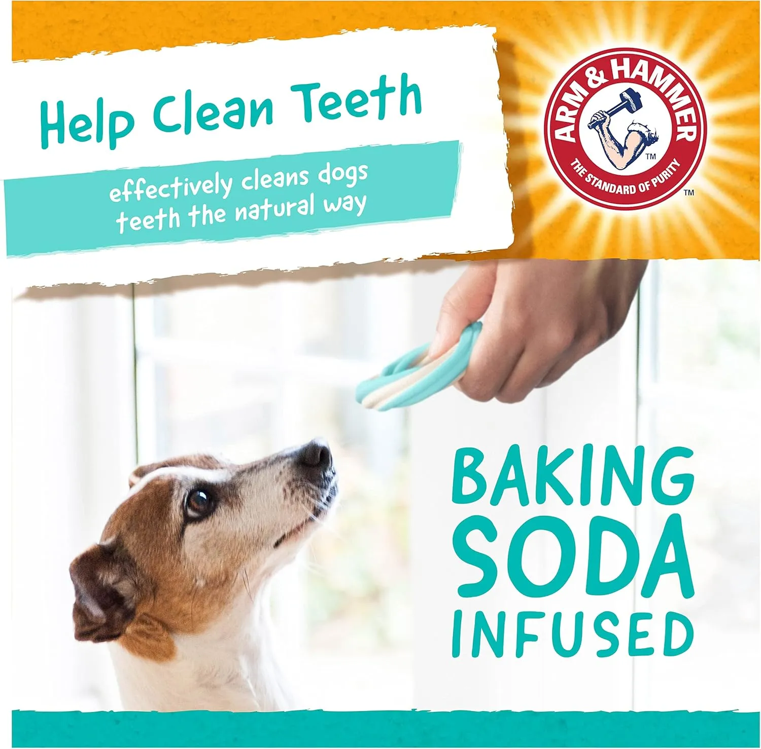Arm & Hammer for Pets Ringers Fresh Breath Dental Treats for Dogs, Value Pack, Dental Chews Fight Bad Dog Breath, Plaque & Tartar Without Brushing Includes Baking Soda (Pack of 6, 192 Count Total)