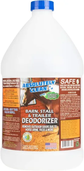 Barn, Stall, or Horse Trailer Deodorizer, Natural-Based Cleaning Spray (128oz)