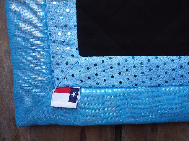 Black Hilason Western Show Barrel Racing Rodeo Saddle Blanket Pad Peace Sign