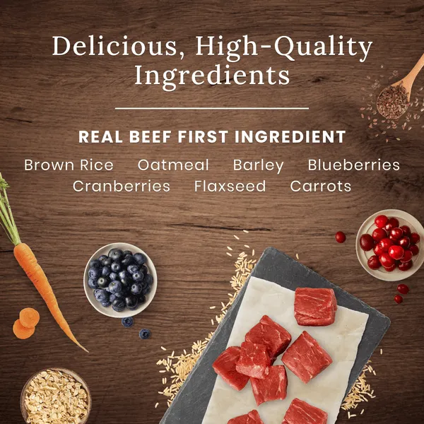 BLUE Wilderness Beef Recipe with Grains Dry Puppy Food, 24lb