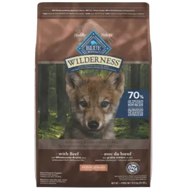 BLUE Wilderness Beef Recipe with Grains Dry Puppy Food, 24lb