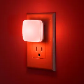 Briignite Red Night Lights Plug into Wall, Nightlights with Light Sensor Dusk to Dawn, 0.3W Square Plug in Night Light for Kids, Red Night Light for Bathroom Bedroom Kitchen, 2 Pack LED Night Lights