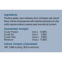 Canidae PURE Grain Free Dog Treats, Duck and Chickpeas
