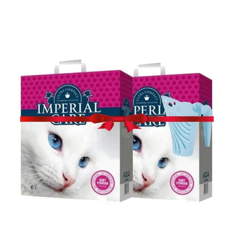 Combo MPERIAL CARE premium clumping cat litter 10L 2 bags with gift Cat litter shovel