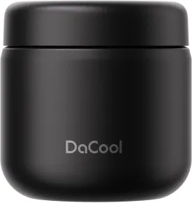 DaCool Lunch Thermo for Kids Vacuum Stainless Steel 13.5 Ounce Kids Food Thermo for Hot/Cold Food Insulated Food Jar Lunch Container Bento for School Office Picnic Travel Outdoors, BPA Free,Black