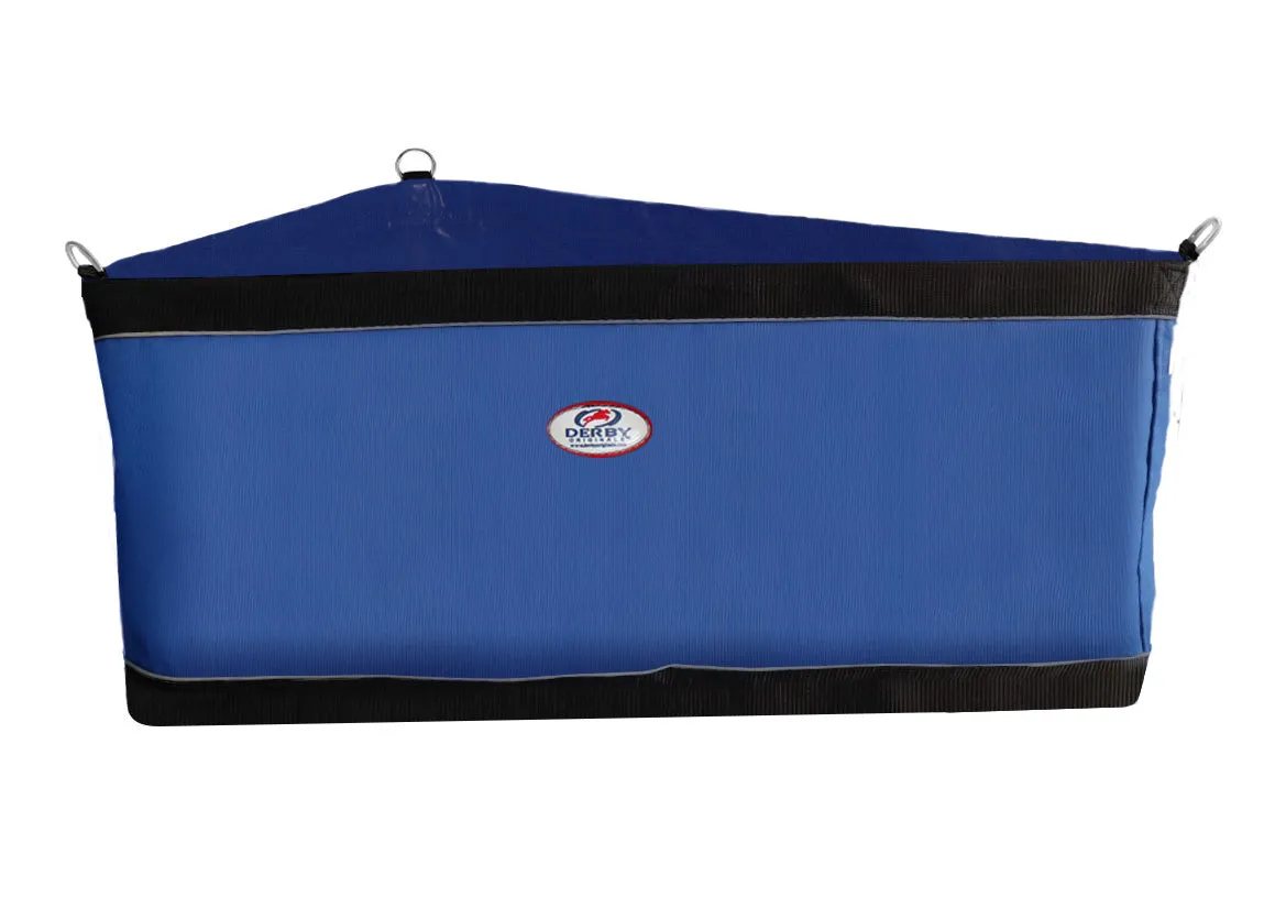 DERBY ORIGINALS 1200D HORSE CORNER HAY AND GRAIN FEEDER PATENTED WITH REINFORCED MESH BOTTOM FOR TRAILERS AND STALLS WITH REFLECTIVE TRIM