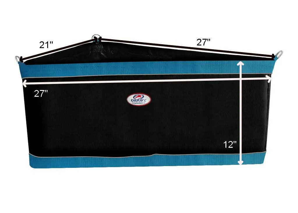 DERBY ORIGINALS 1200D HORSE CORNER HAY AND GRAIN FEEDER PATENTED WITH REINFORCED MESH BOTTOM FOR TRAILERS AND STALLS WITH REFLECTIVE TRIM