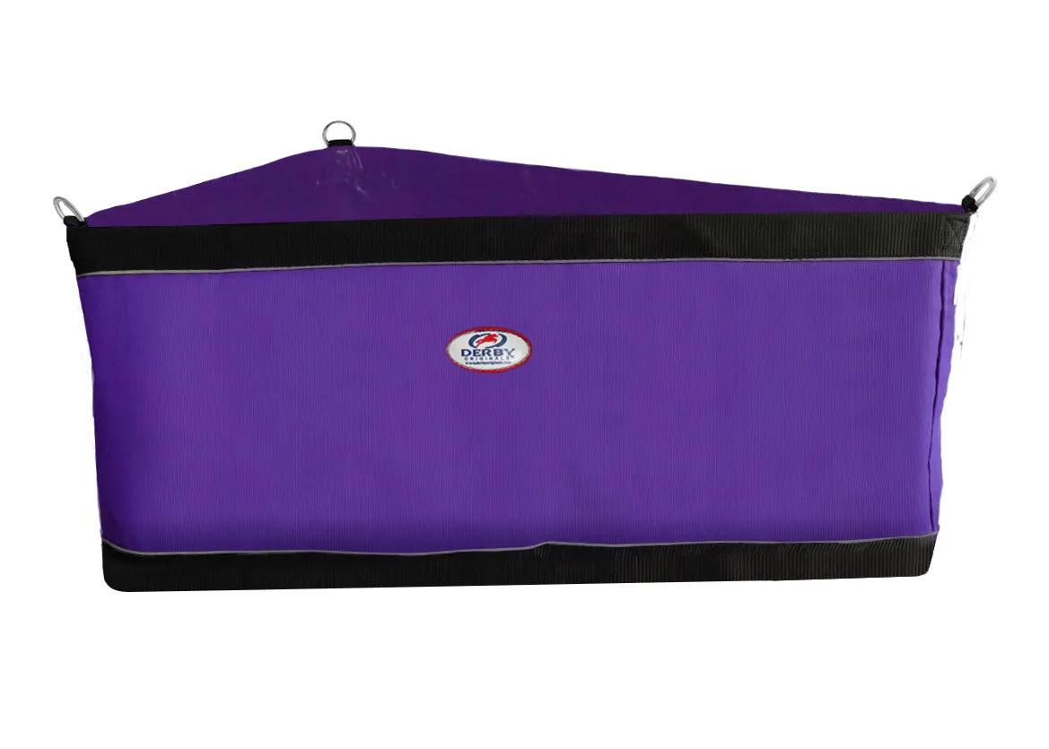 DERBY ORIGINALS 1200D HORSE CORNER HAY AND GRAIN FEEDER PATENTED WITH REINFORCED MESH BOTTOM FOR TRAILERS AND STALLS WITH REFLECTIVE TRIM