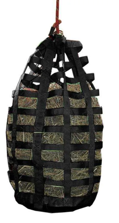 Derby Originals Go Around Slow Feeder Horse Hay Bag with 3.5"x1.5" Rectangular Openings and 6 Month Warranty