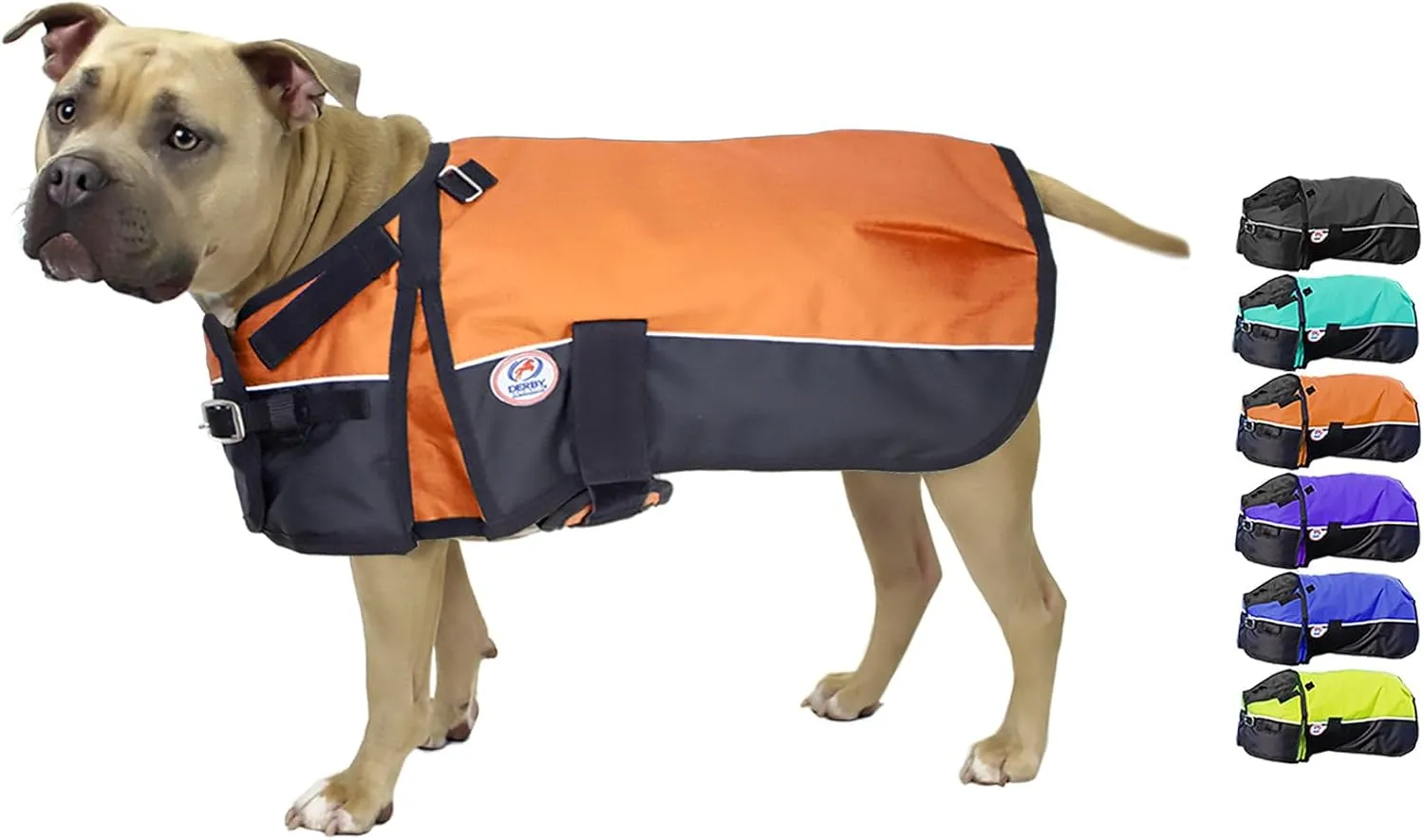 Derby Originals Ruff-Pup Winter Dog Coat 600D Medium Weight, 17.5 IN, Orange