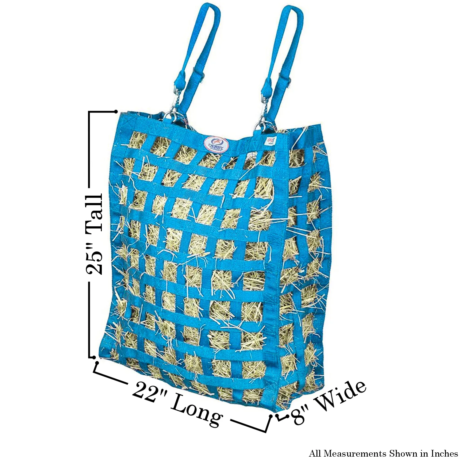 Derby Originals Superior Slow Feeder Horse Hay Bag with Super Tough Bottom with 1.75" Square Openings and 1 Year Warranty