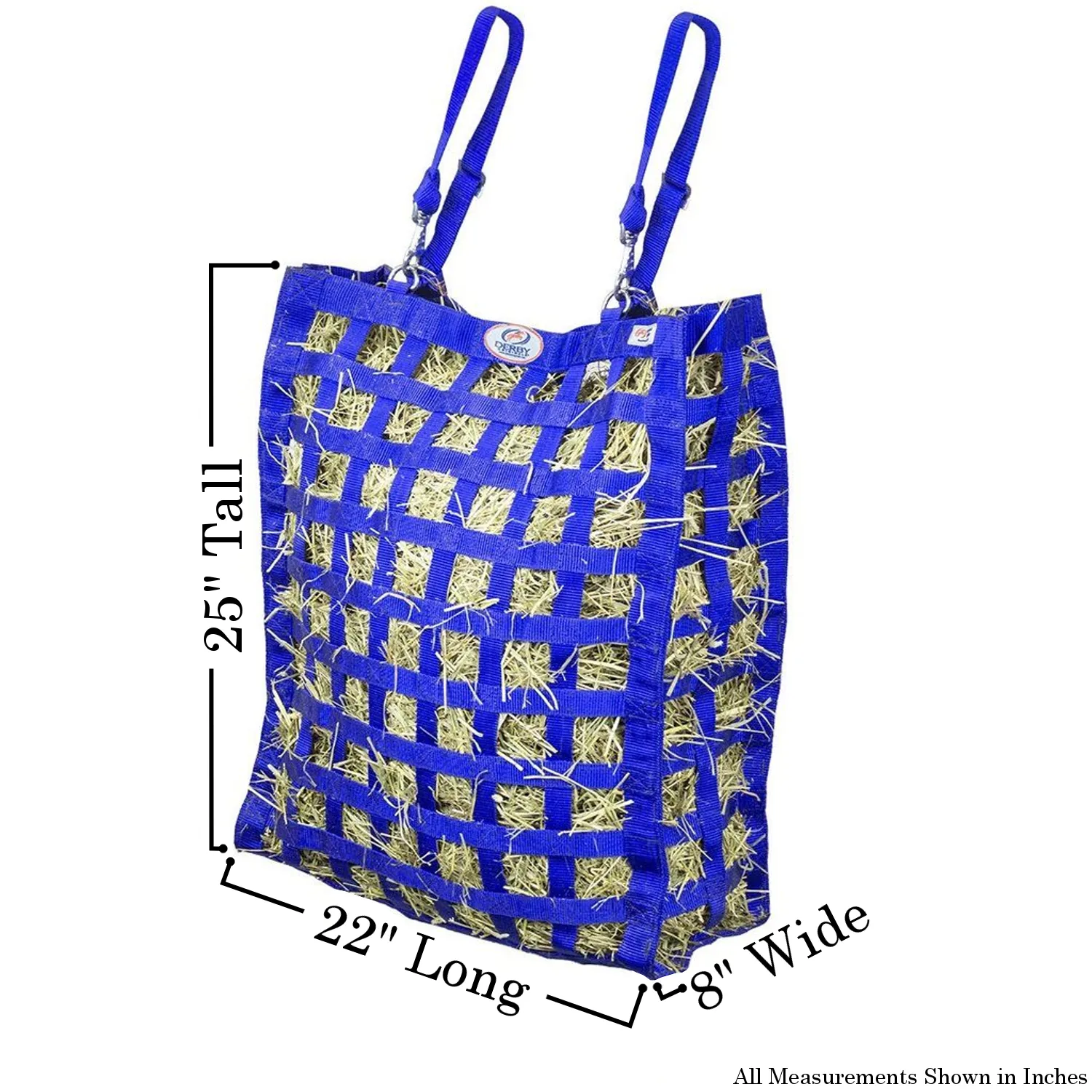 Derby Originals Superior Slow Feeder Horse Hay Bag with Super Tough Bottom with 1.75" Square Openings and 1 Year Warranty