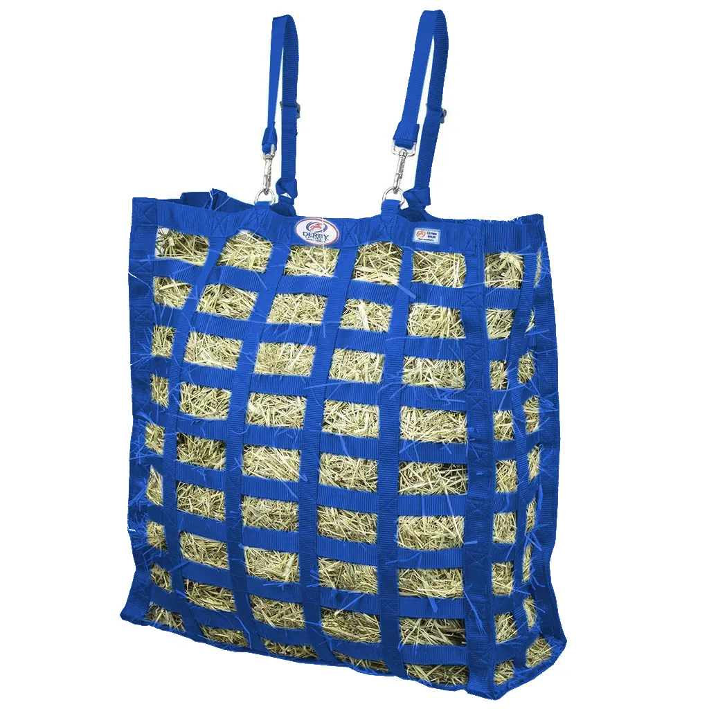 Derby Originals Supreme Slow Feeder Horse Hay Bag with Super Tough Bottom with  3.5"x1.75” Rectangular Openings  and 1 Year Warranty
