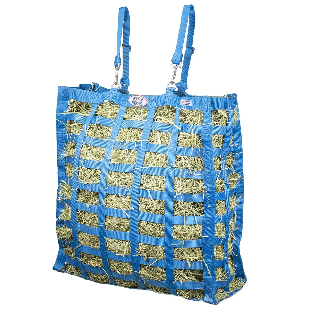 Derby Originals Supreme Slow Feeder Horse Hay Bag with Super Tough Bottom with  3.5"x1.75” Rectangular Openings  and 1 Year Warranty