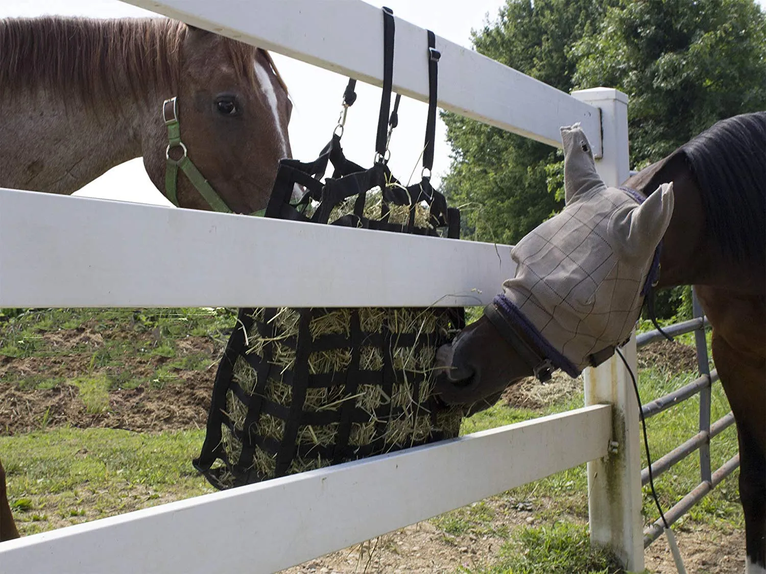 Derby Originals Supreme Slow Feeder Horse Hay Bag with Super Tough Bottom with  3.5"x1.75” Rectangular Openings  and 1 Year Warranty