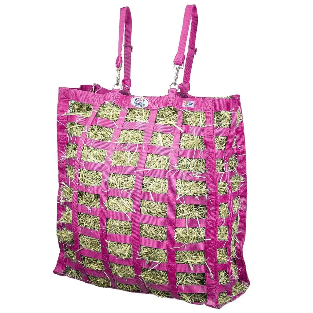 Derby Originals Supreme Slow Feeder Horse Hay Bag with Super Tough Bottom with  3.5"x1.75” Rectangular Openings  and 1 Year Warranty