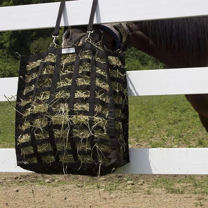 Derby Originals Supreme Slow Feeder Horse Hay Bag with Super Tough Bottom with  3.5"x1.75” Rectangular Openings  and 1 Year Warranty
