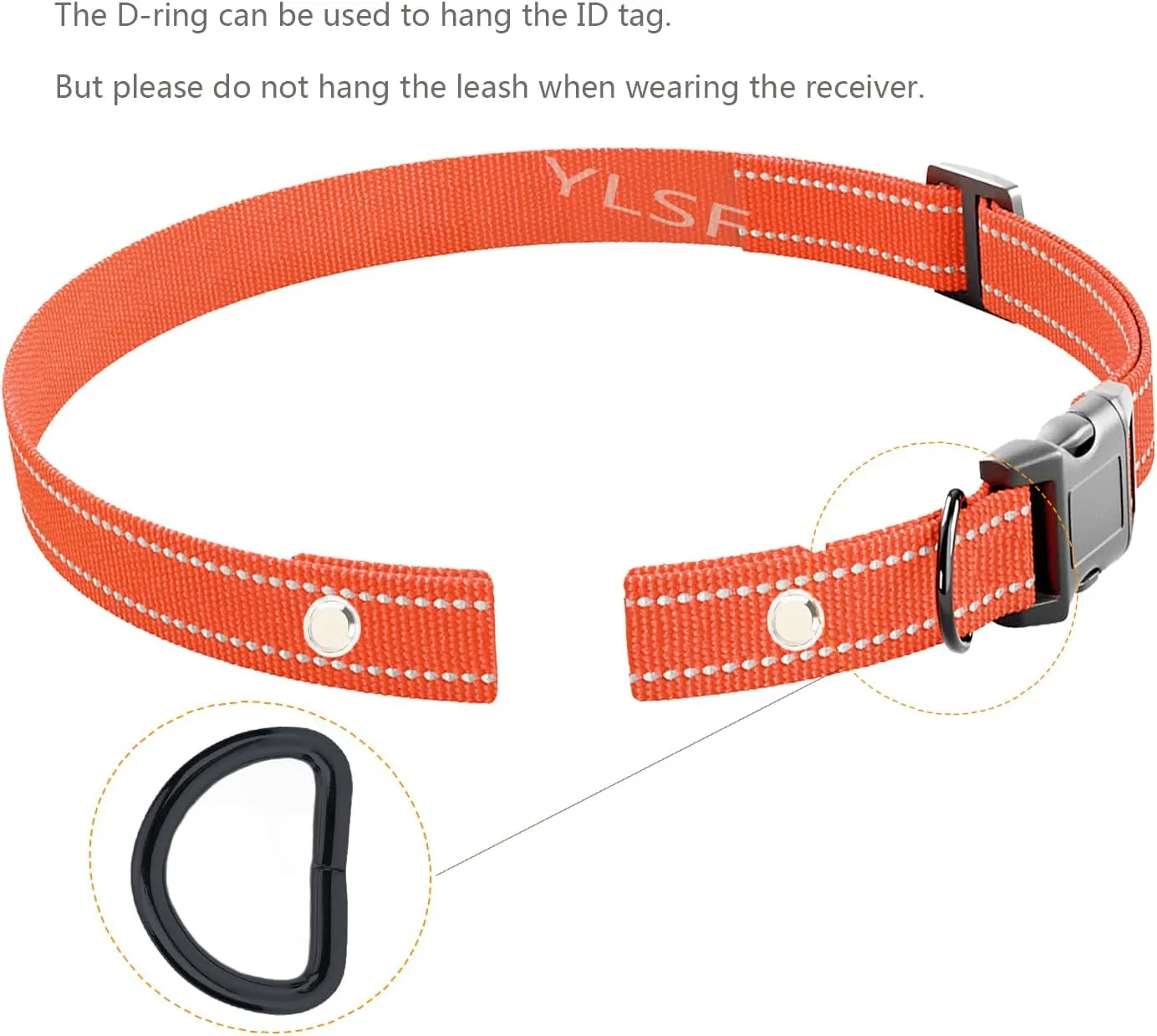 Dog Replacement Collar Strap for Electronic Fence Training Barking Collar GPS Tracker Receivers-Compatible with Nearly All Brands and Models of Electric Collars -3/4 Inch Nylon Collar Strap