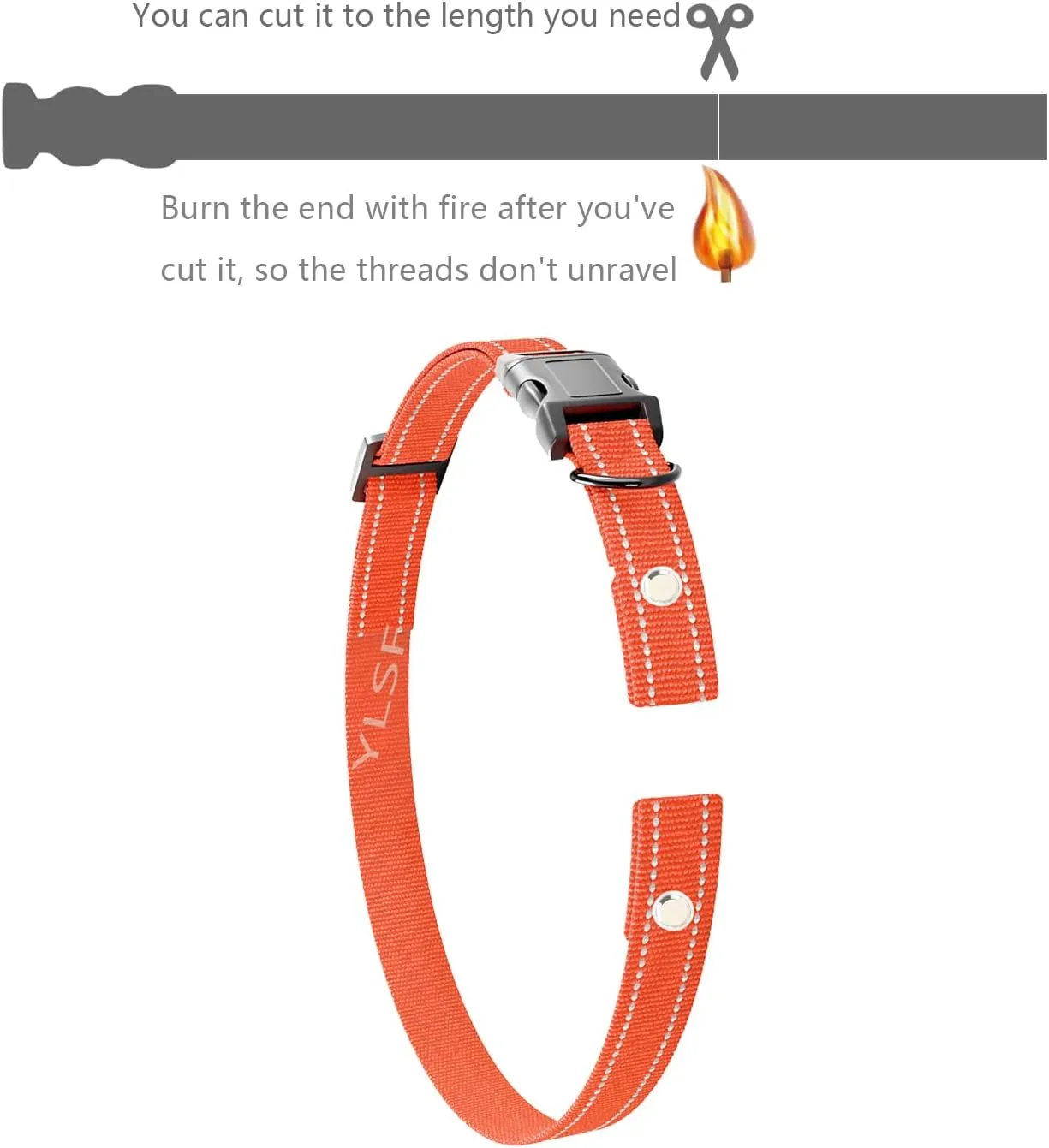Dog Replacement Collar Strap for Electronic Fence Training Barking Collar GPS Tracker Receivers-Compatible with Nearly All Brands and Models of Electric Collars -3/4 Inch Nylon Collar Strap