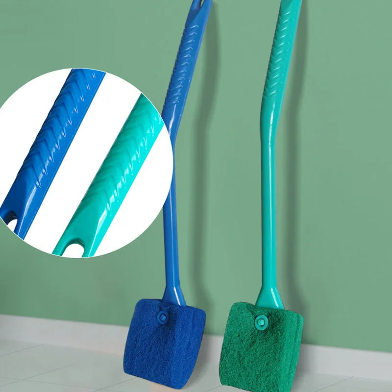 Doublesided Fish Tank Brush Long Handle Aquarium Cleaning Tool