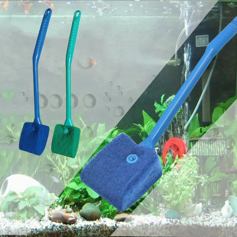 Doublesided Fish Tank Brush Long Handle Aquarium Cleaning Tool