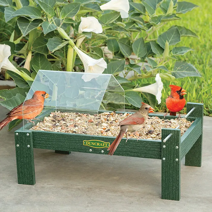 Duncraft Open Air Covered Ground Platform Feeder