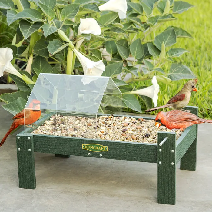 Duncraft Open Air Covered Ground Platform Feeder