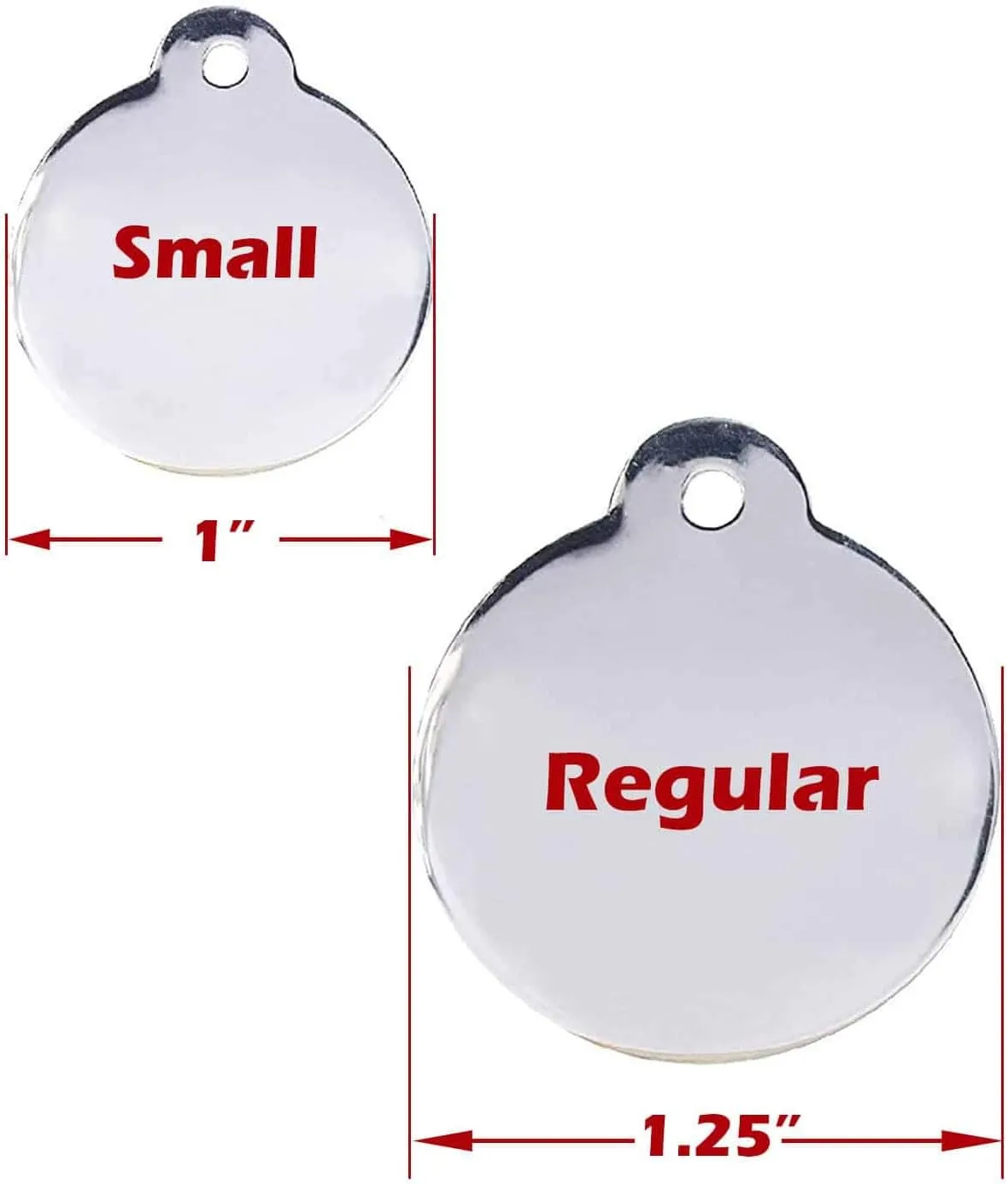 Engraved Service Dog Personalized with 4 Lines of Custom Engraved ID Stainless Steel Enameled Small