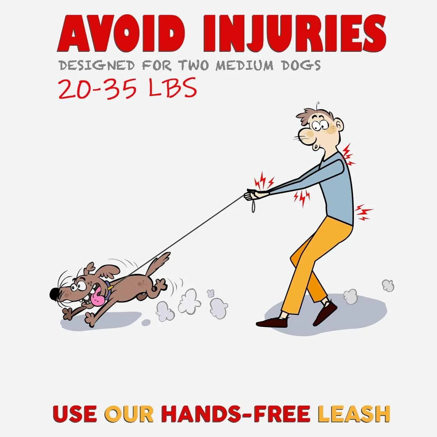 Exquisite Hands-Free Leash for Two Medium Dogs  Perfect for Active Pet Owners  Comfortable, Durable & Ideal for Running, Walking, Hiking  Premium Dual Waist Lead with Bungee  Must-Have Dog Gear