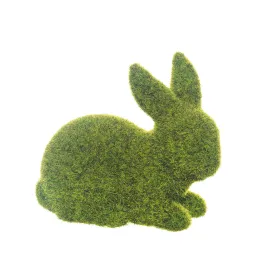 Flocked Bunny Figurine