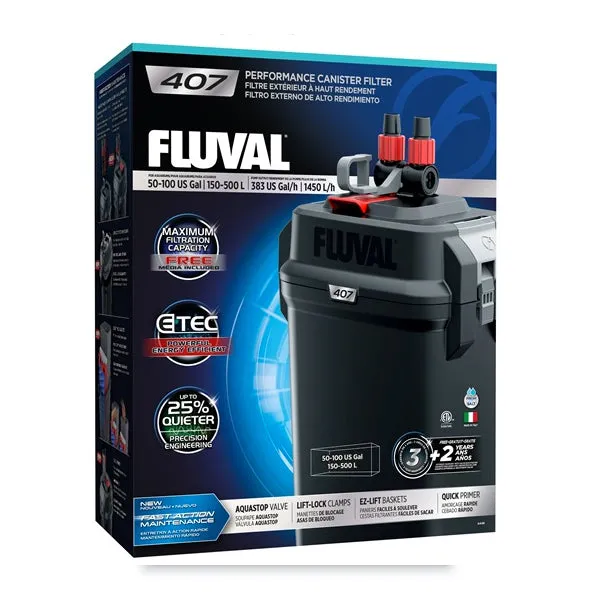 Fluval 407 Performance Canister Filter, up to 500L