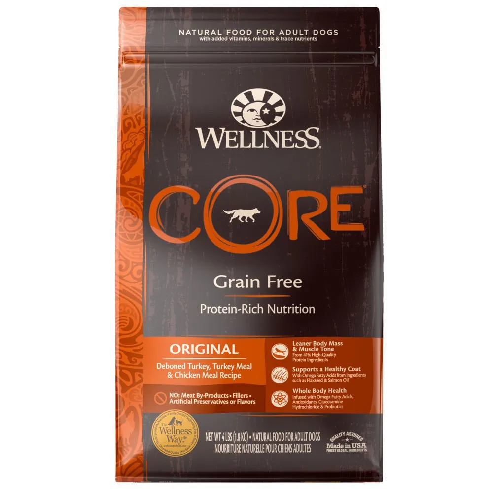 FREE SAMPLE (1 per order, Exp MAY 2025): Wellness CORE Grain-Free Original Formula Dry Dog Food 70g