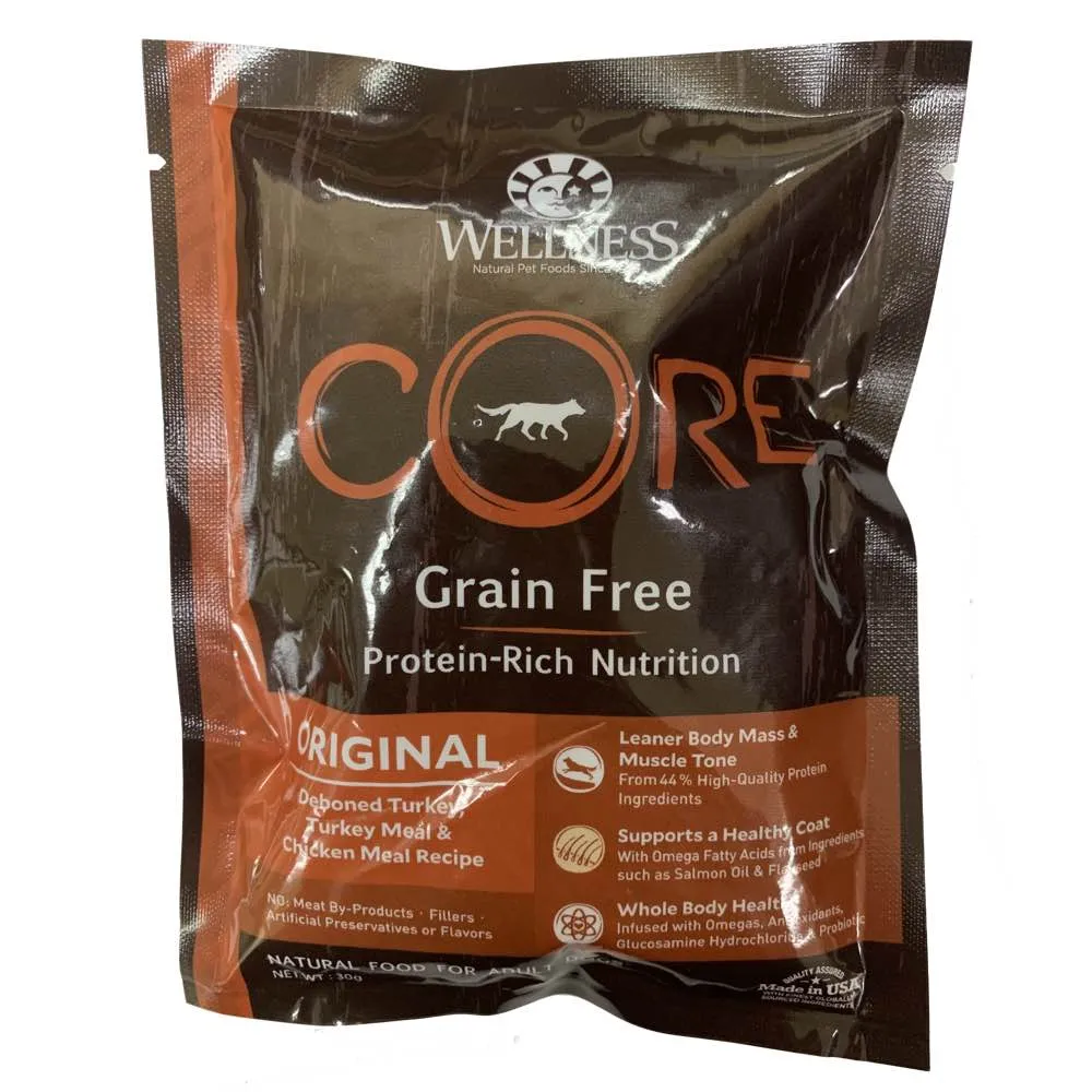 FREE SAMPLE (1 per order, Exp MAY 2025): Wellness CORE Grain-Free Original Formula Dry Dog Food 70g