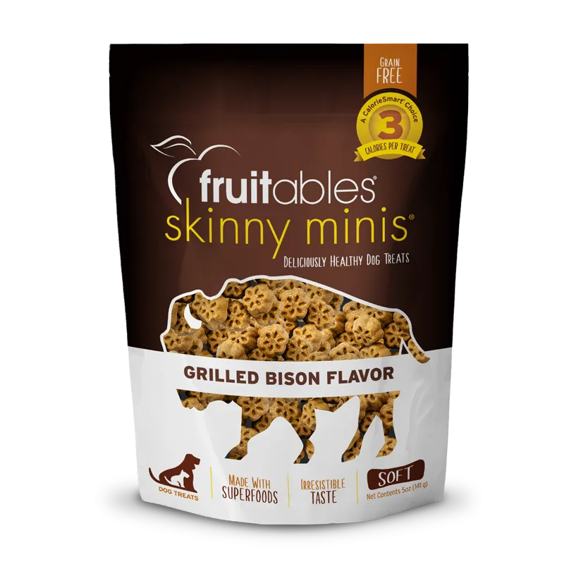 Fruitables Skinny Minis Grilled Bison 5-oz, Dog Treat
