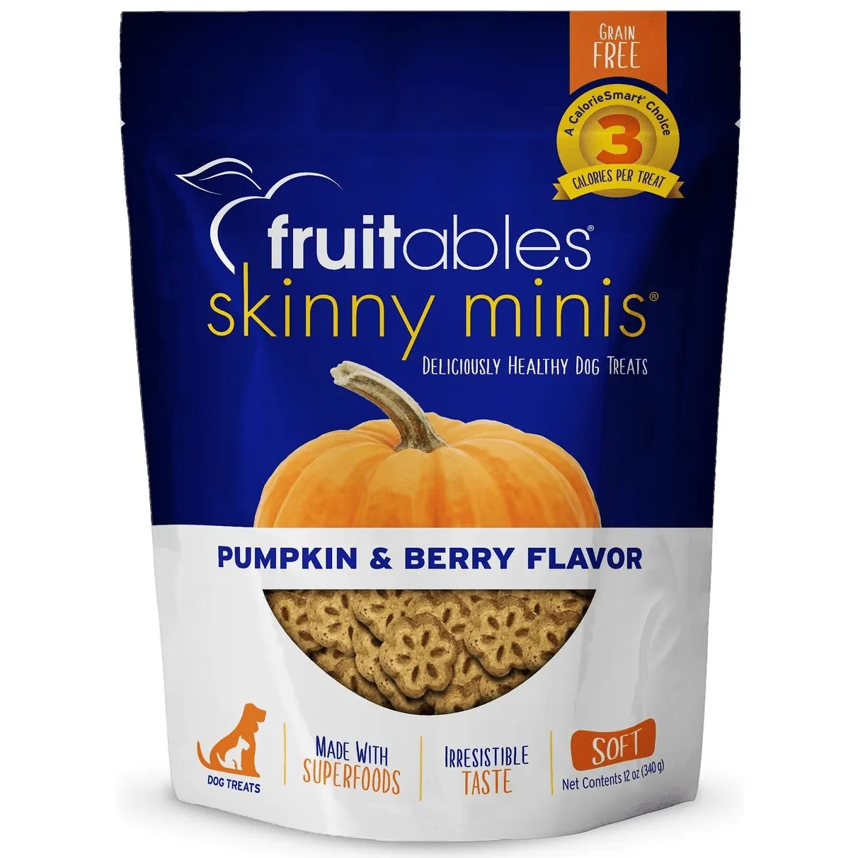 Fruitables Skinny Minis Pumpkin & Berry Flavor Dog Treats
