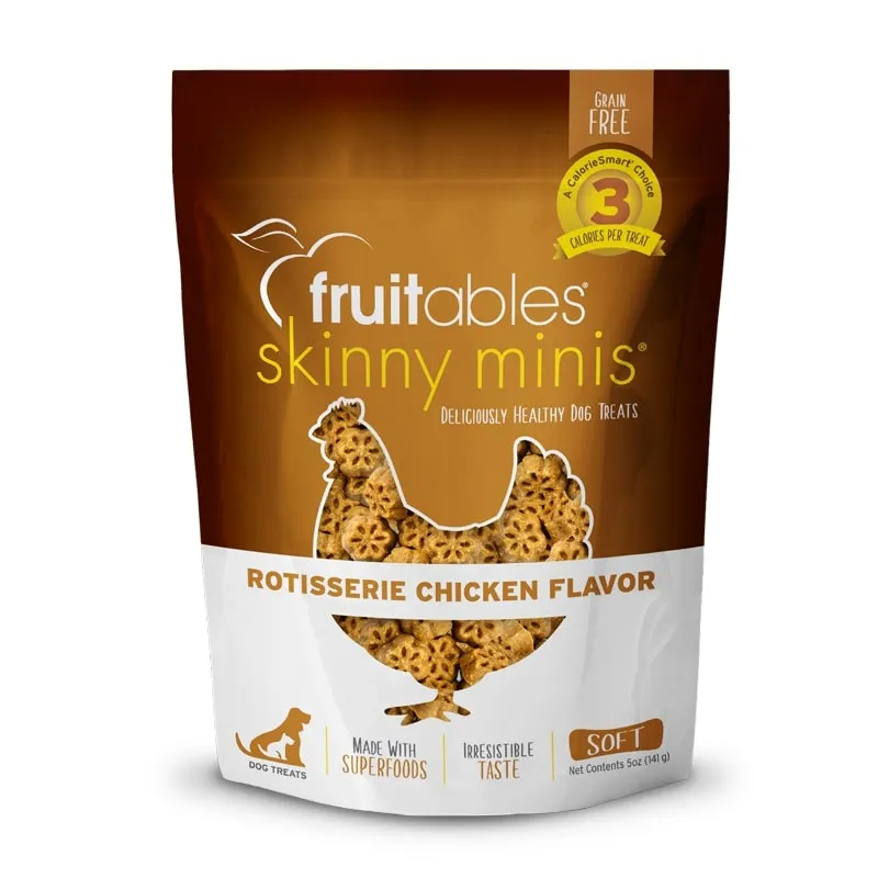 Fruitables Skinny Minis Soft Dog Treats - Rotisserie Chicken